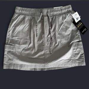 Royalty For Me Light Grey Drawstring Utility Mini Skort